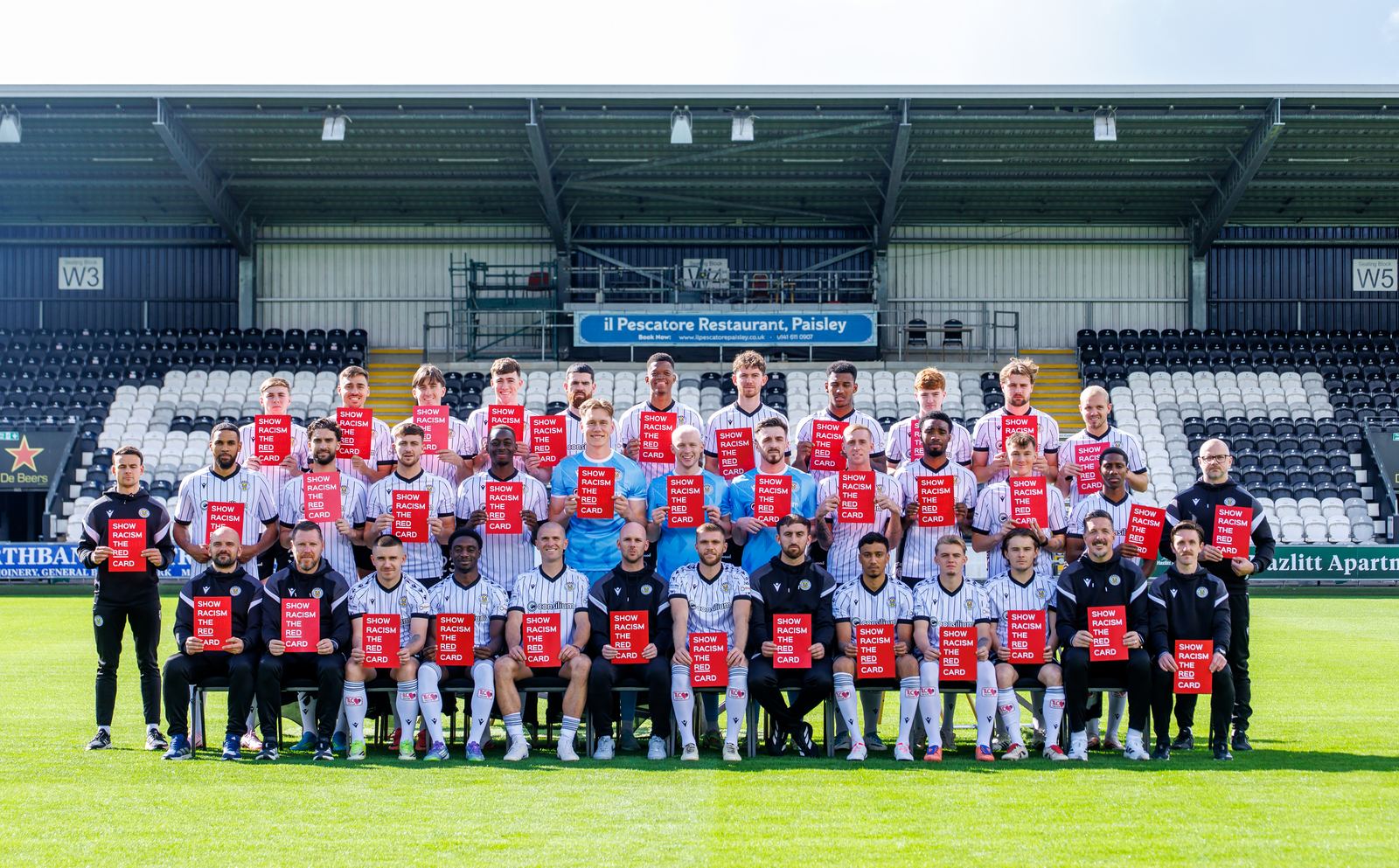 St Mirren FC supports Show Racism The Red Card