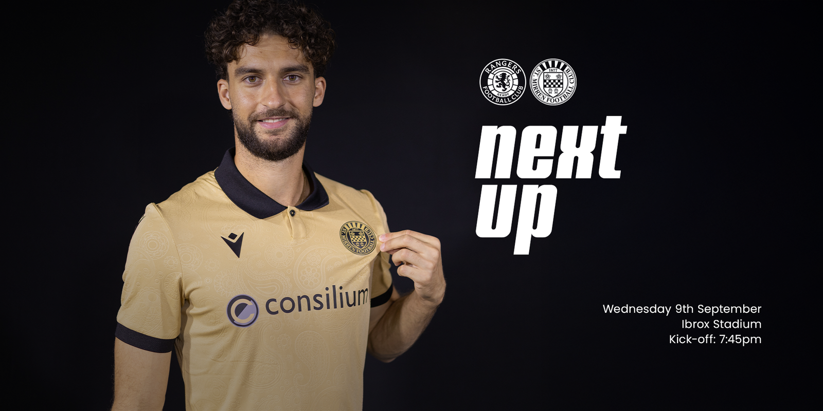 Next Up: Rangers v St Mirren (9th Sep)