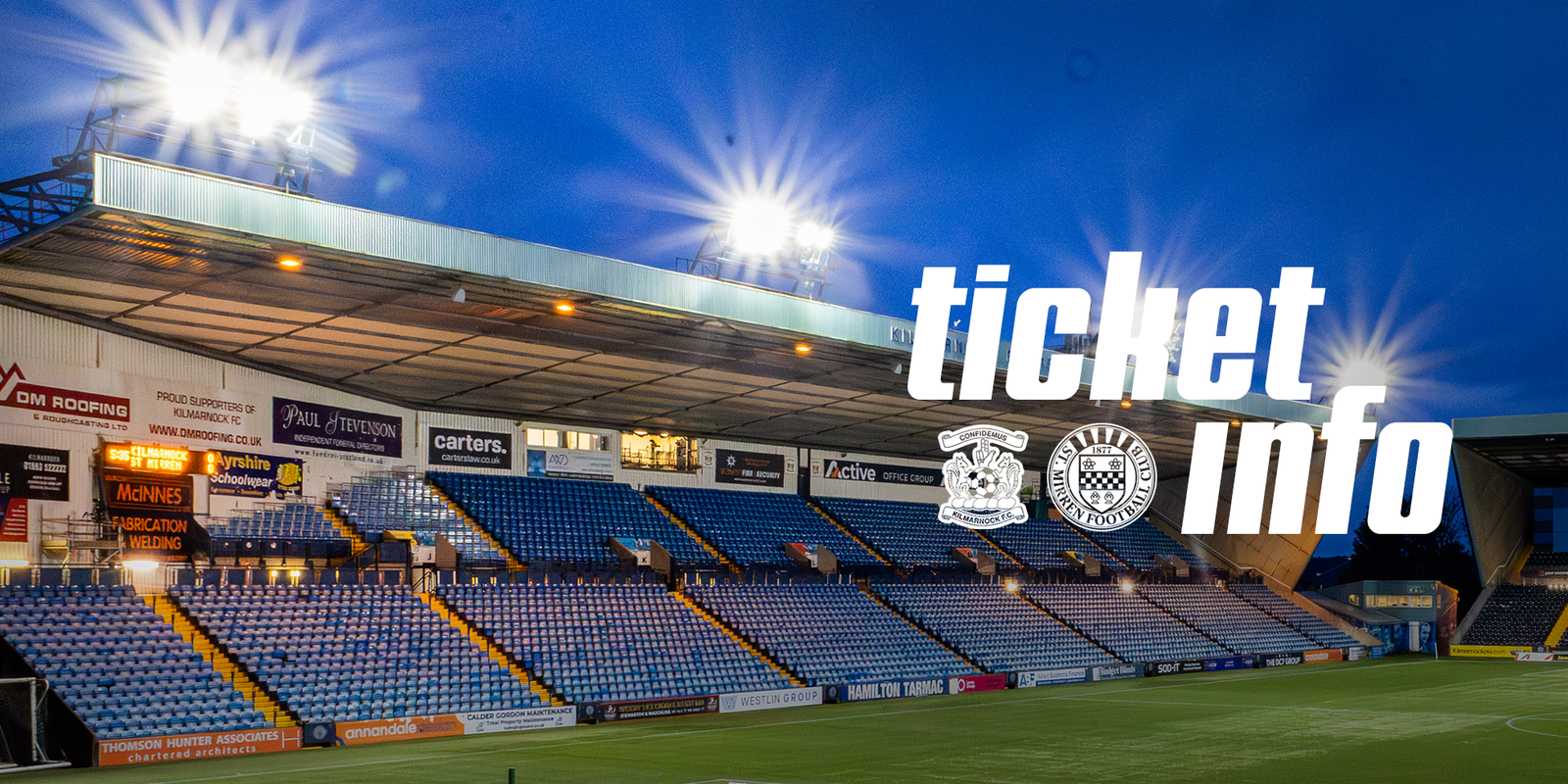 Ticket Info: Kilmarnock v St Mirren (2nd Sep)