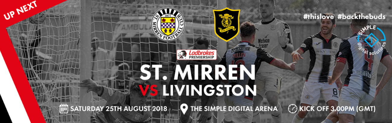 St Mirren vs Livingston: Matchday Info (25th Aug)