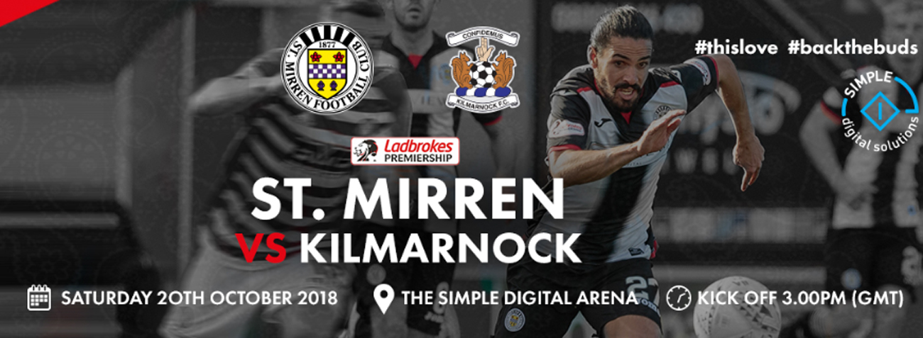 St Mirren vs Kilmarnock: Matchday Info (20th Oct)