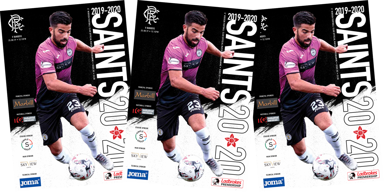 Programme: St Mirren v Rangers (25th Aug)