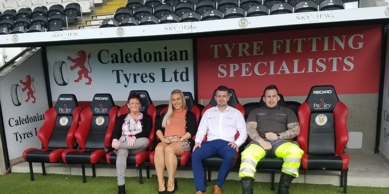 St Mirren delighted to welcome Caledonian Tyres as new dugout sponsors