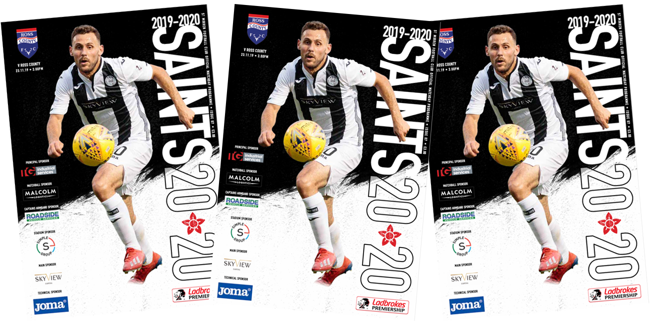 Programme: St Mirren v Ross County (23rd Nov)