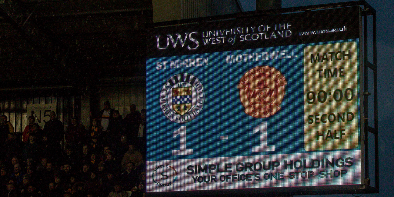 Match Report: St Mirren 1-1 Motherwell