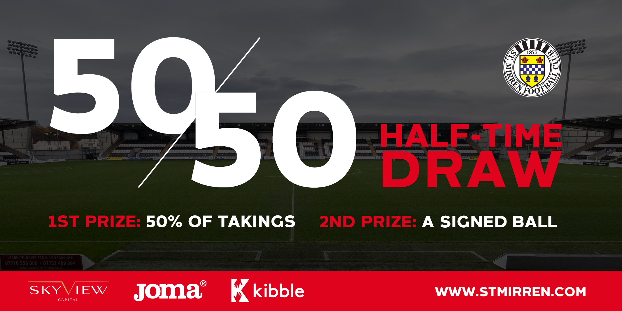 50/50 draw tickets on-sale