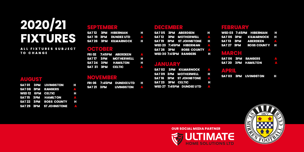 Fixtures 2020/21