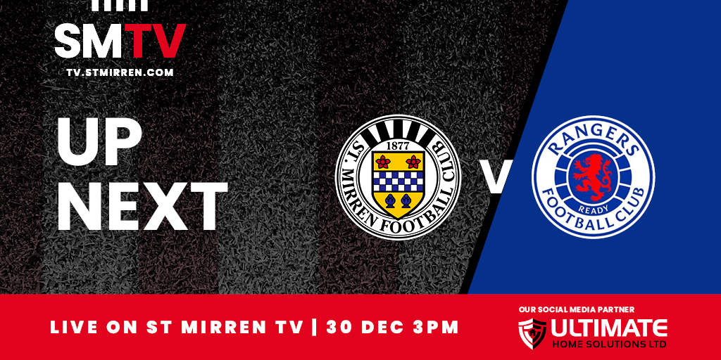 Up Next: St Mirren v Rangers (30th December)