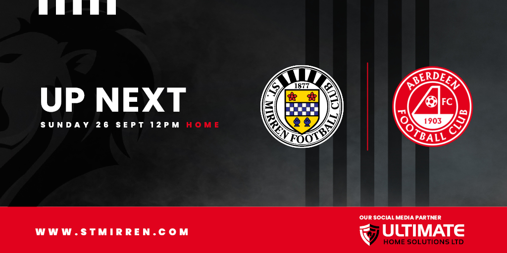 Up next: St Mirren v Aberdeen (26th Sep)