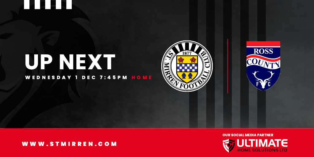 Up Next: St Mirren v Ross County (1st Dec)