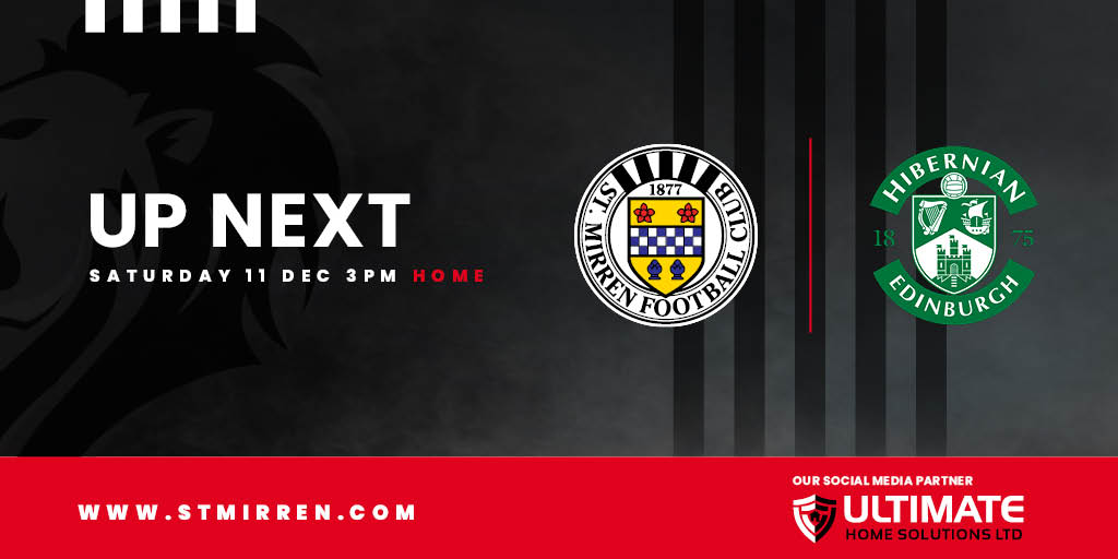 Up Next: St Mirren v Hibernian (11th Dec)