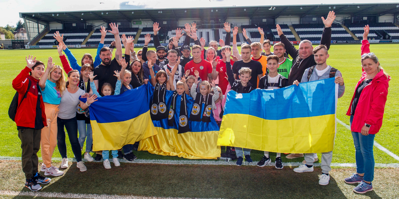 Ukrainian families welcomed to the SMiSA Stadium