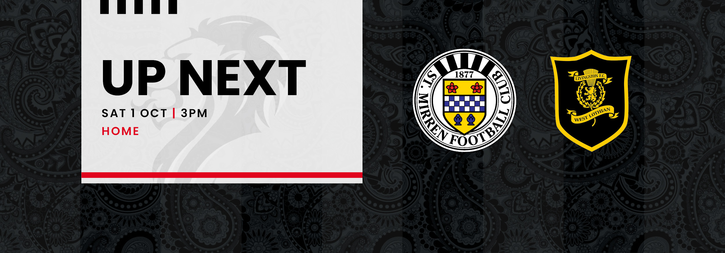 Up Next: St Mirren v Livingston (1st Oct)