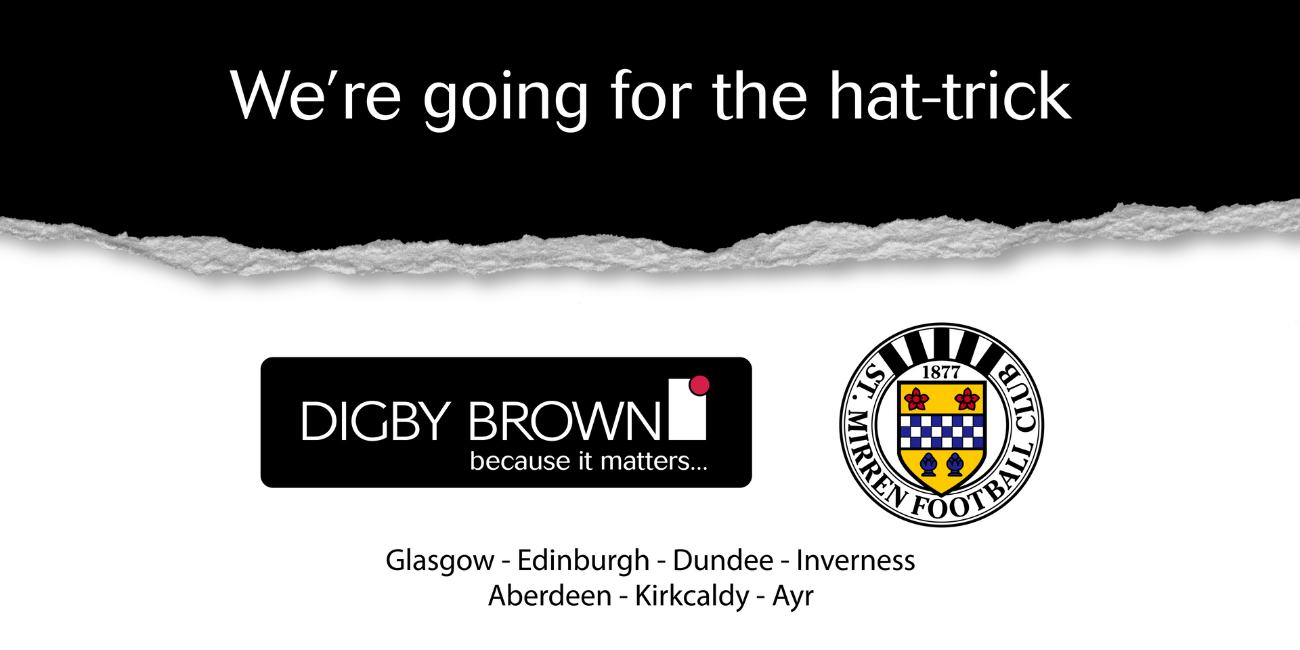 Digby Brown Solicitors continue principal sponsorship of St Mirren