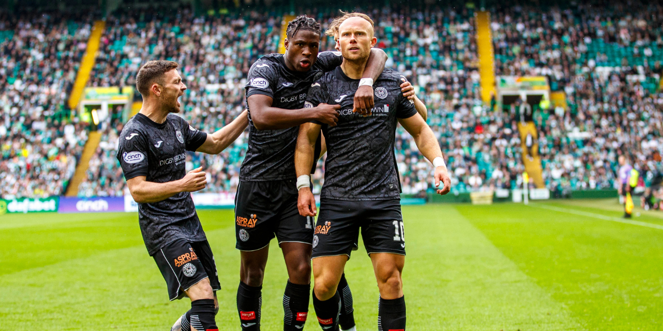 Main at the double as Saints pick up a point at Celtic Park