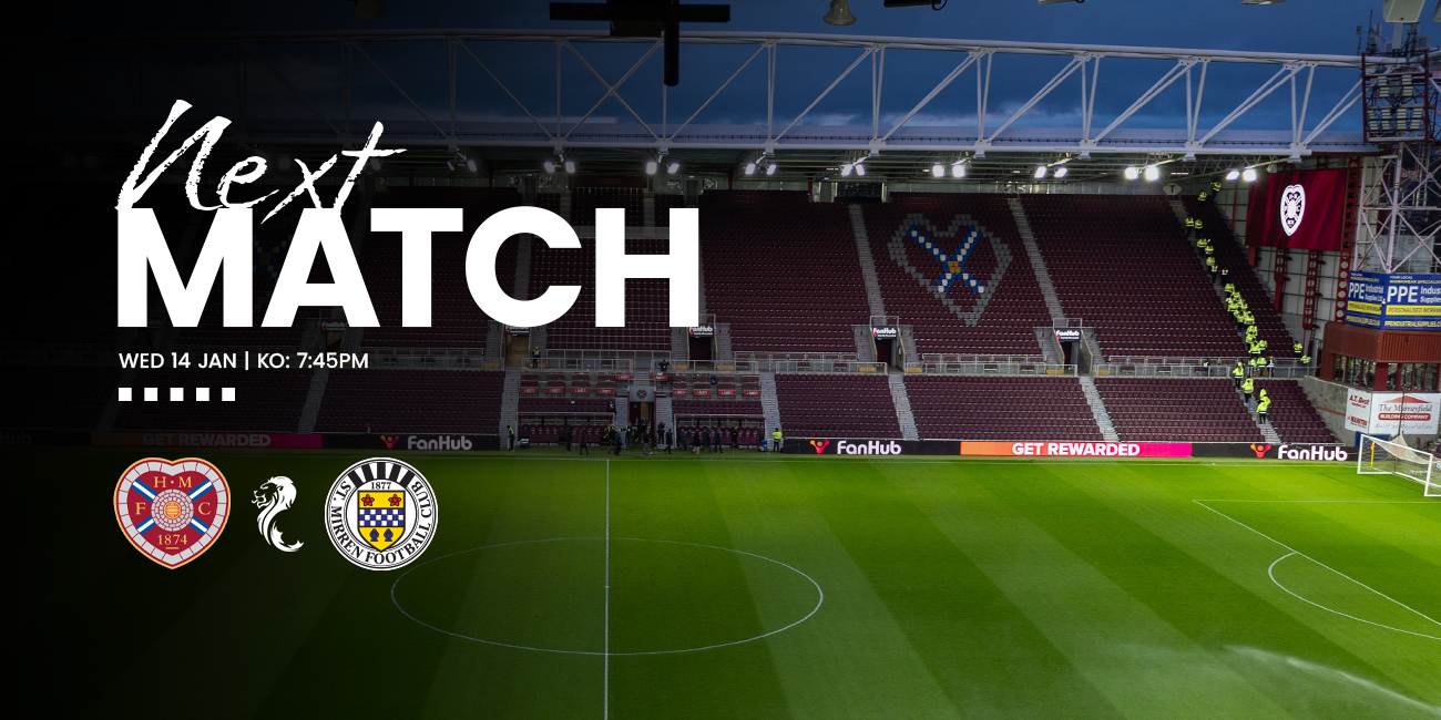 Away Day Info: Hearts v St Mirren (14th Jan)