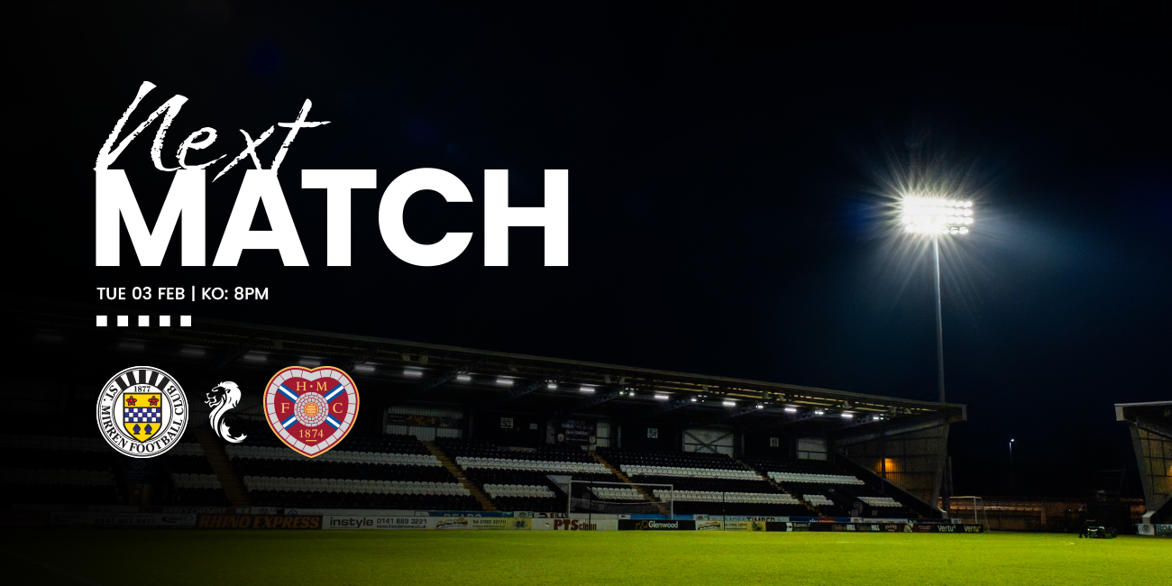 Matchday Info: St Mirren v Hearts (3rd Feb)