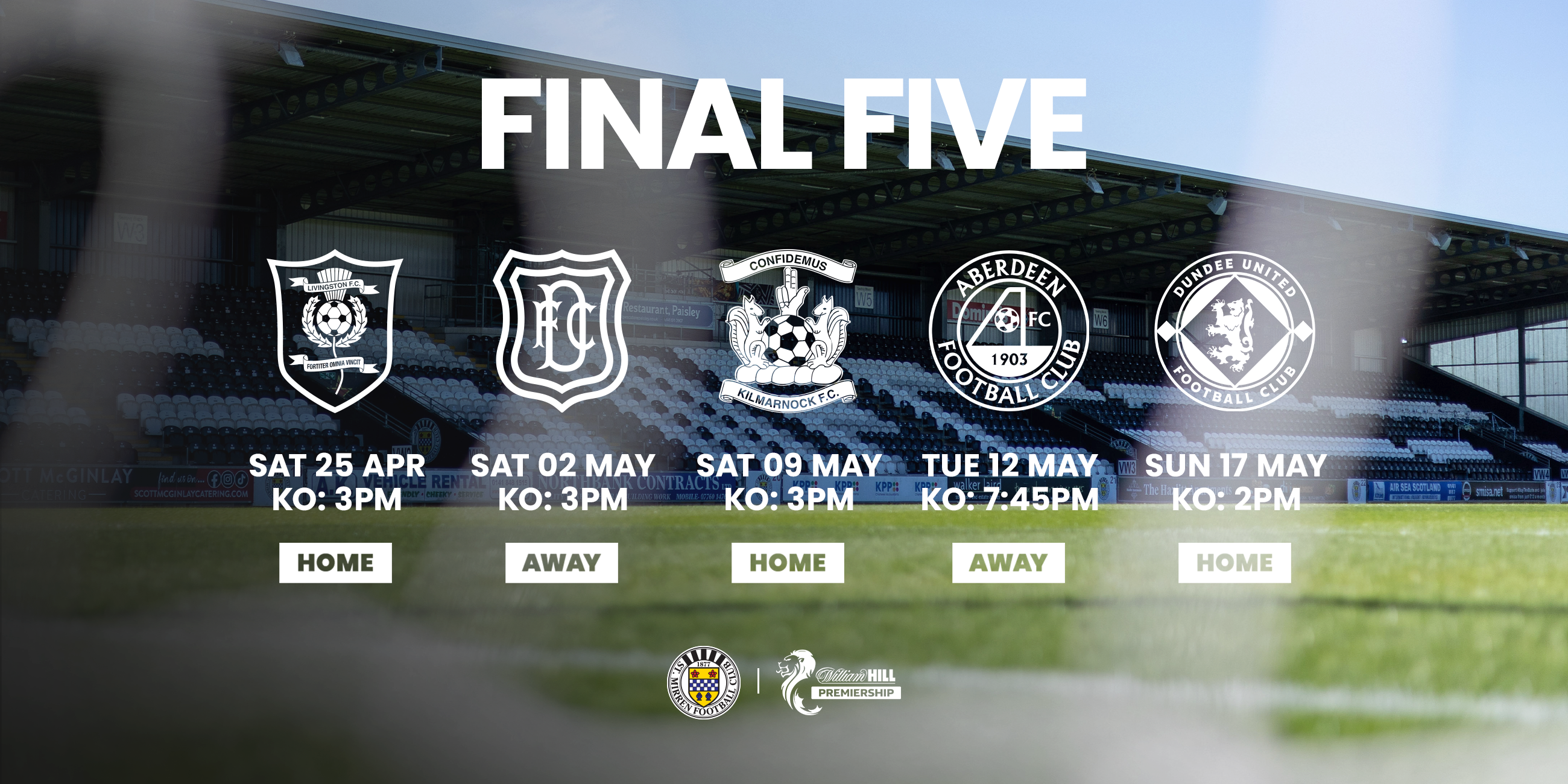 2025/26 Post-Split Fixtures Confirmed