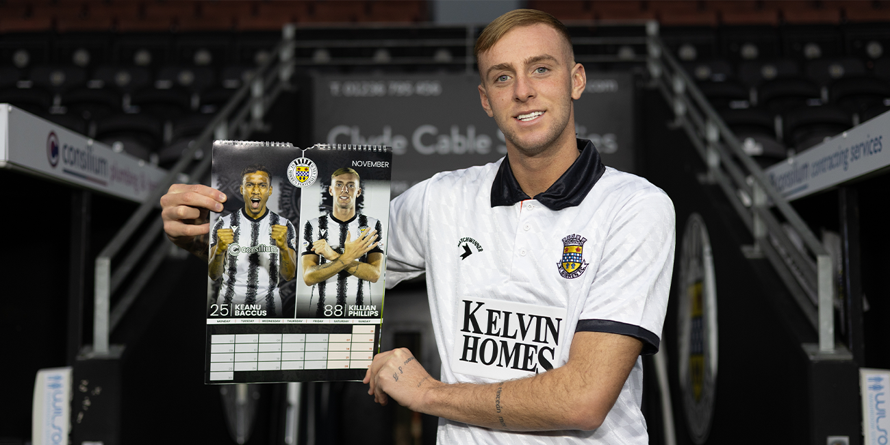 Killian Phillips promotes the new St Mirren calendar