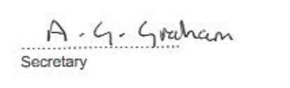 Signature of Company Secretary