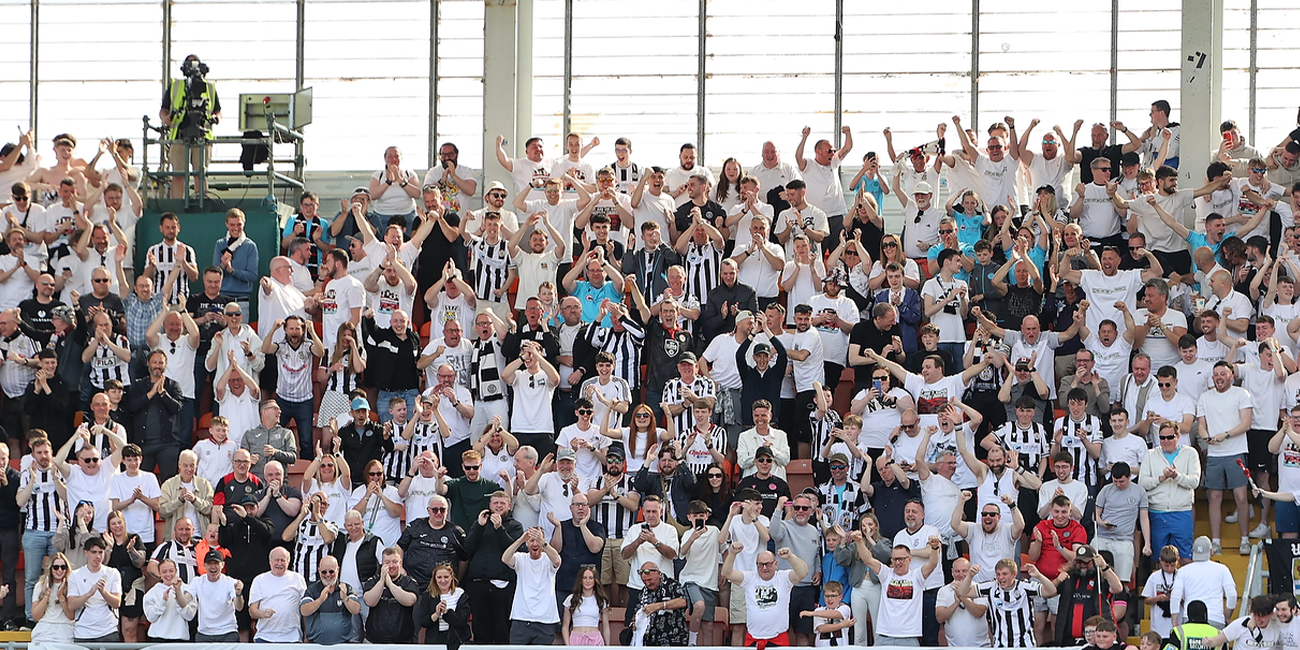 St Mirren supporters wearing white