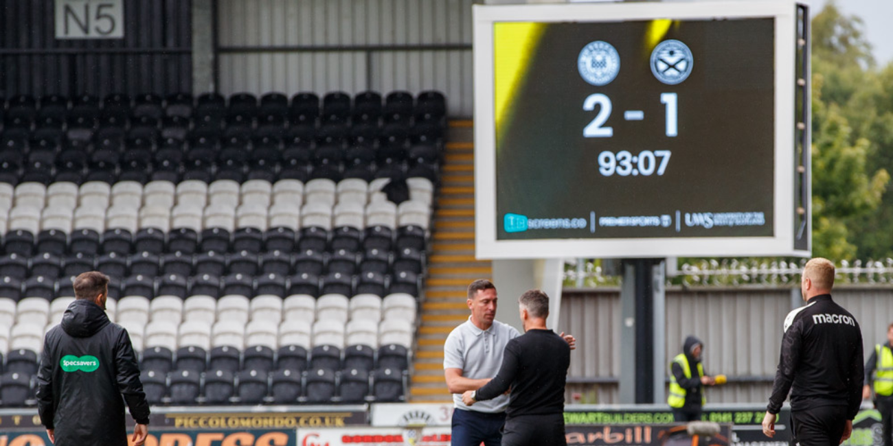 The scoreboard displays the final score