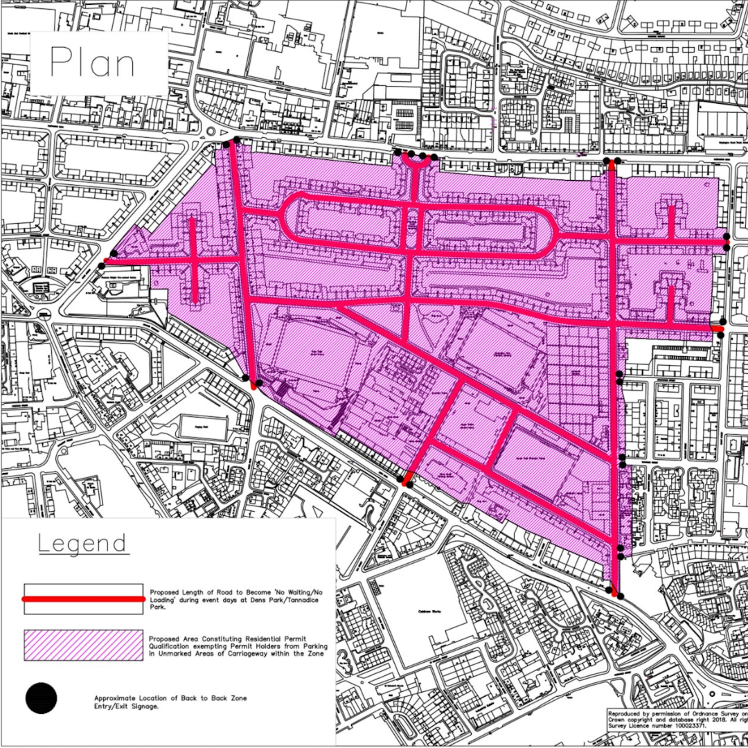Dundee Road Parking Map