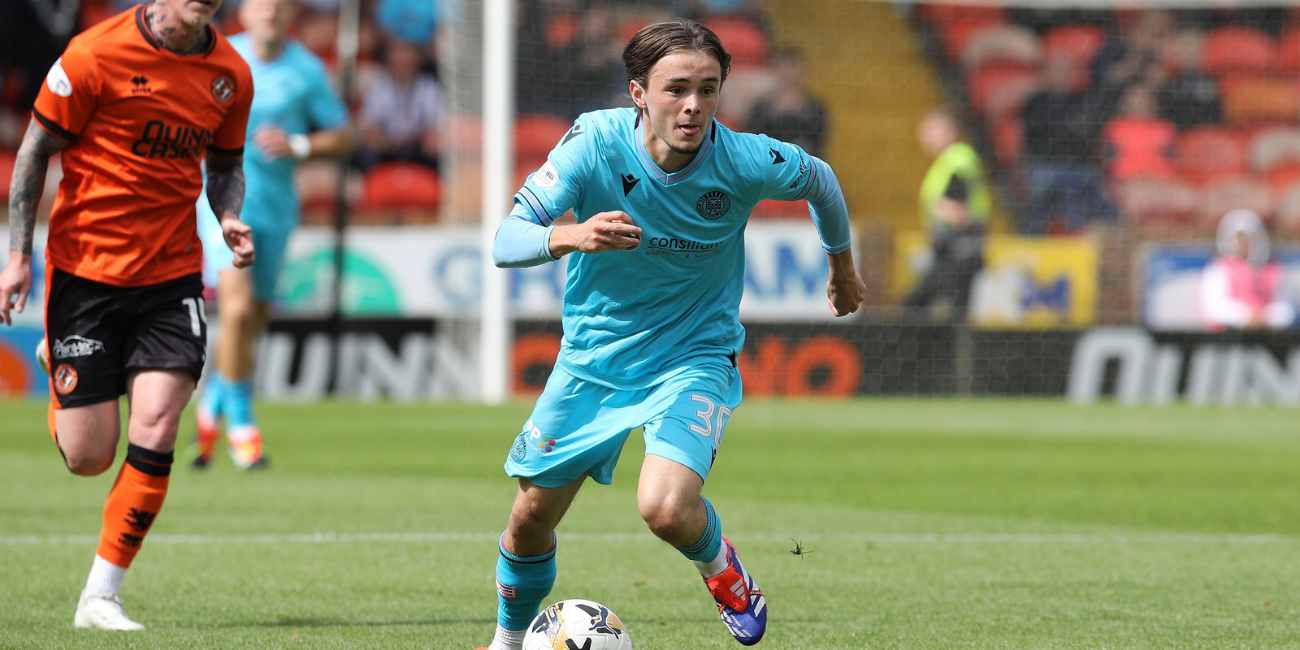 Fraser Taylor in action for Saints against Dundee United