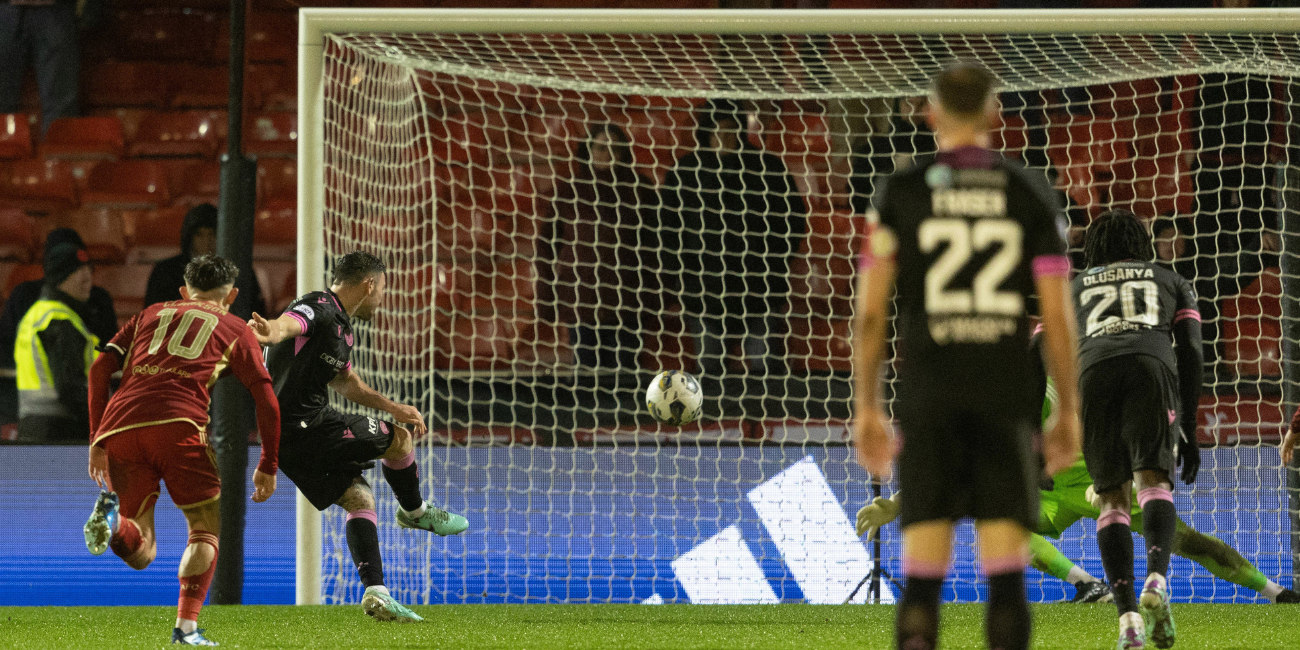 Greg Kiltie scores penalty away to Aberdeen