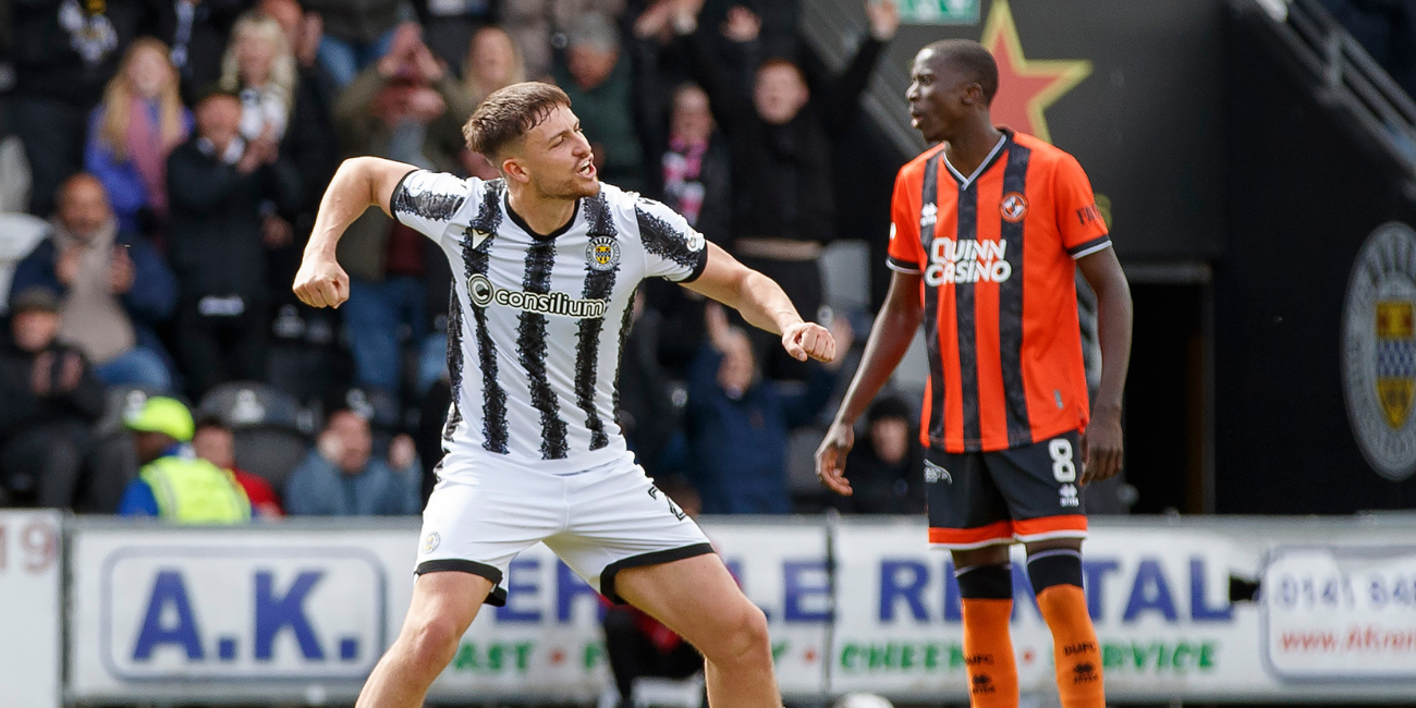 Jake Young celebrates his goal