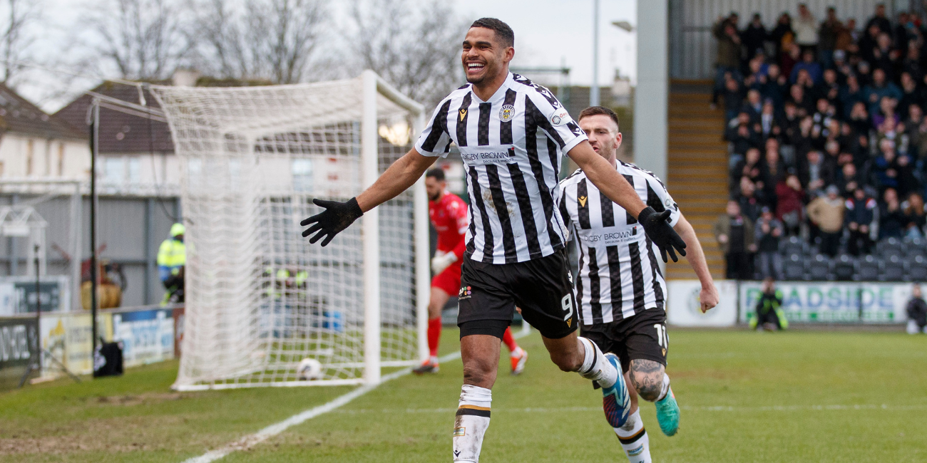 Mikael Mandron celebrates Saints' second goal