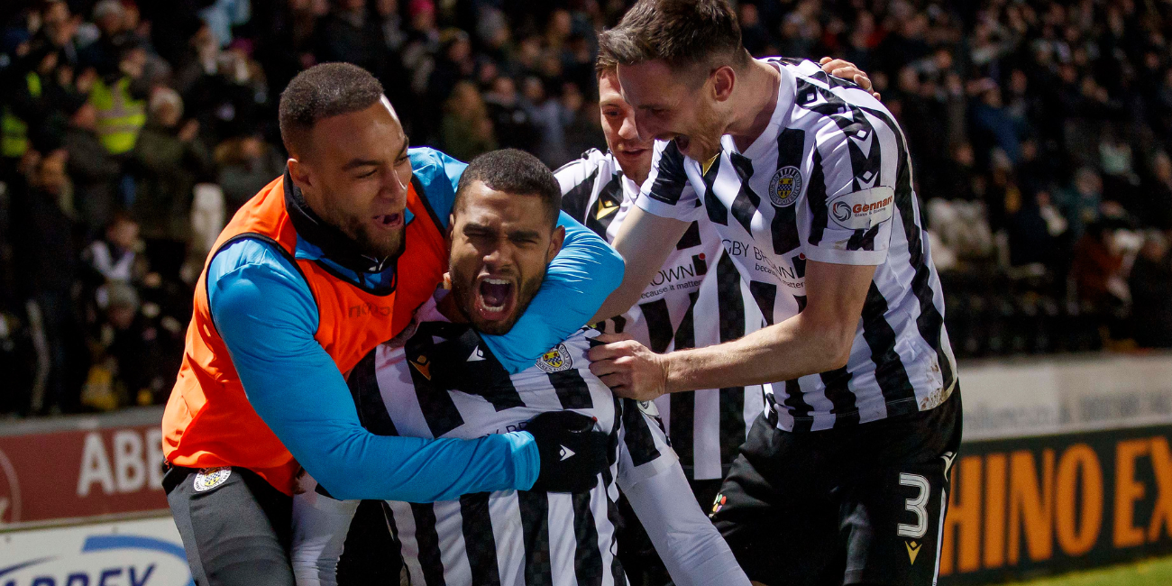 Mikael Mandron celebrates goal against Dundee