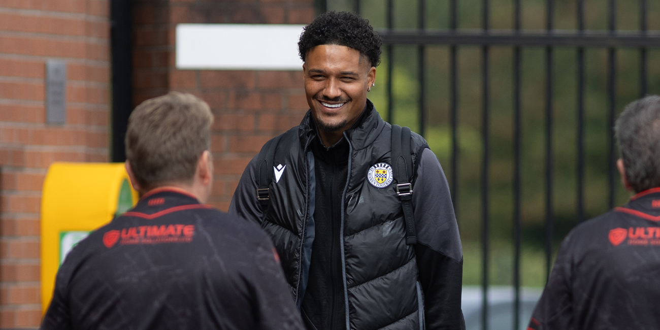 Shamal George arrives at The SMiSA Stadium